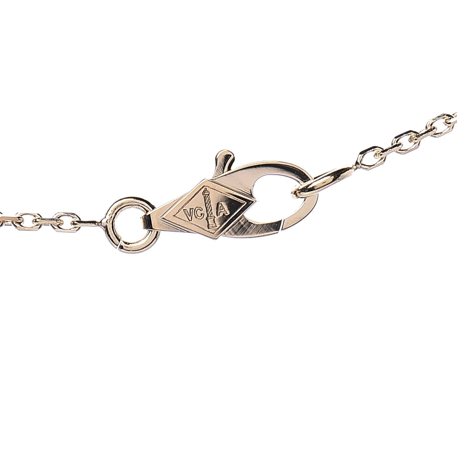 Van Cleef & Arpels 18K Yellow Gold Mother of Pearl Sweet Alhambra Pendant Necklace 5 of 7