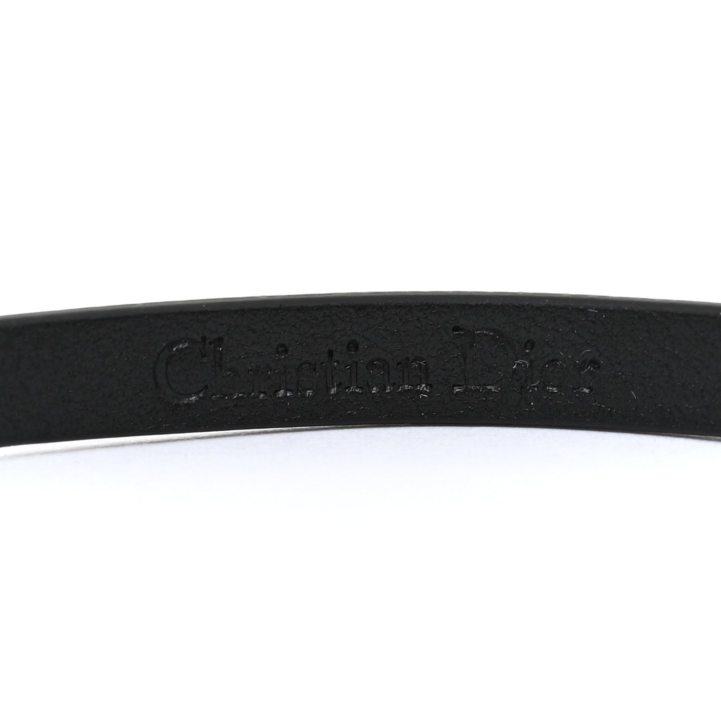 Calfskin Crystal Bee Triple Loop Bracelet Black