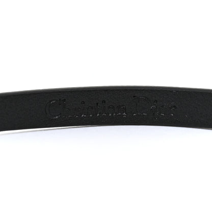 Christian Dior Calfskin Crystal Bee Triple Loop Bracelet Black 5 of 6
