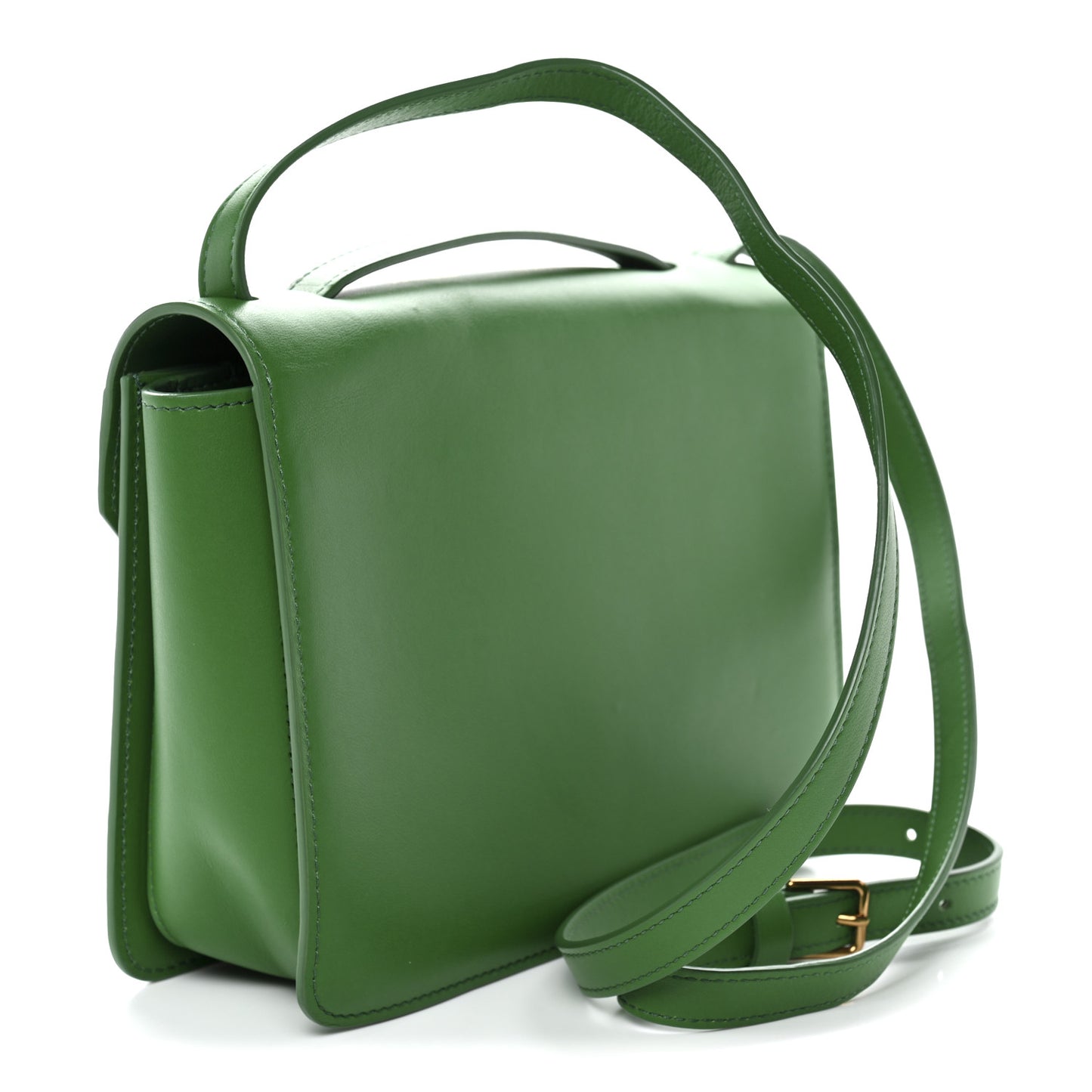 Smooth Calfskin M Frame Box Bag Grass