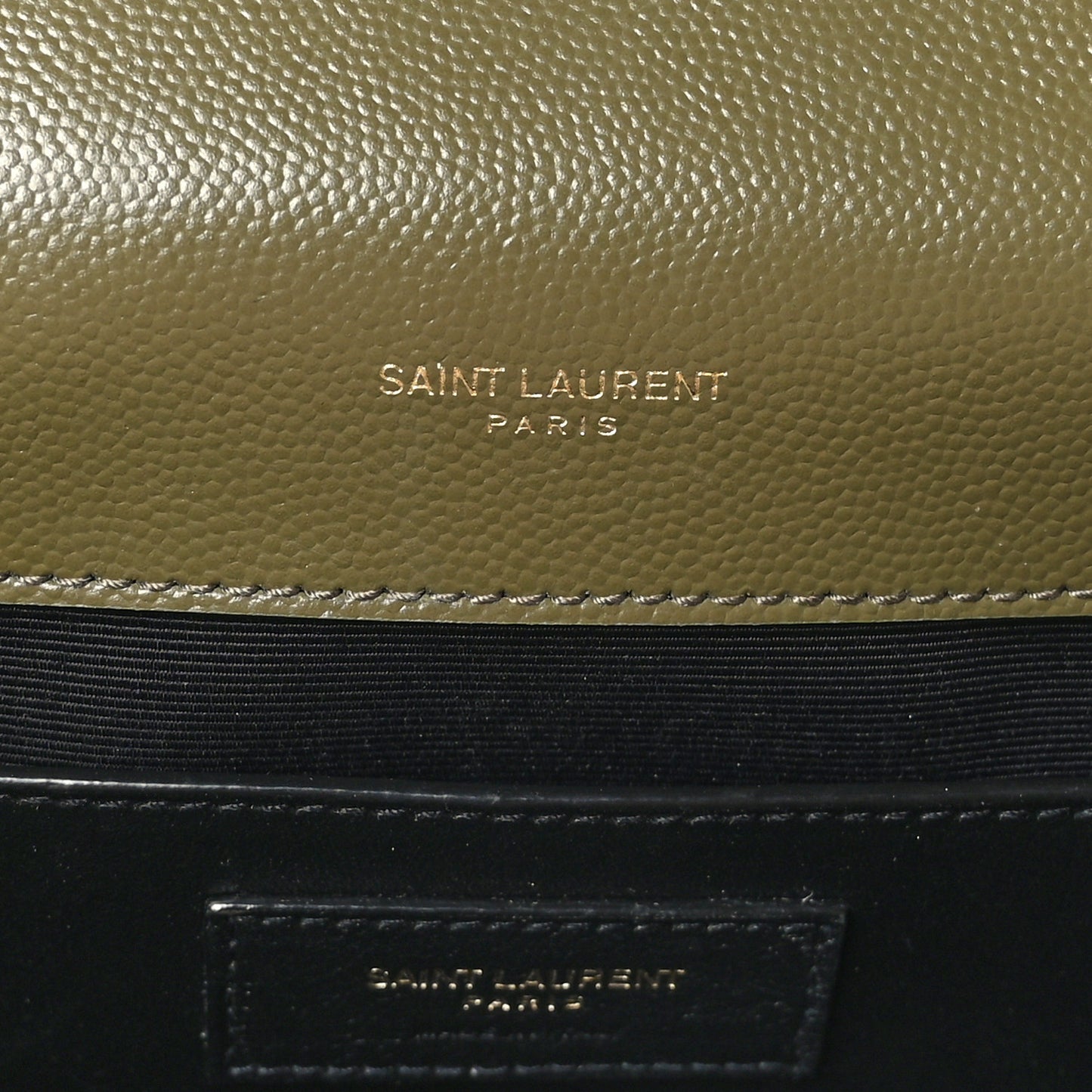 Grain De Poudre Textured Mixed Matelasse Triquilt Medium Monogram Satchel Light Sage
