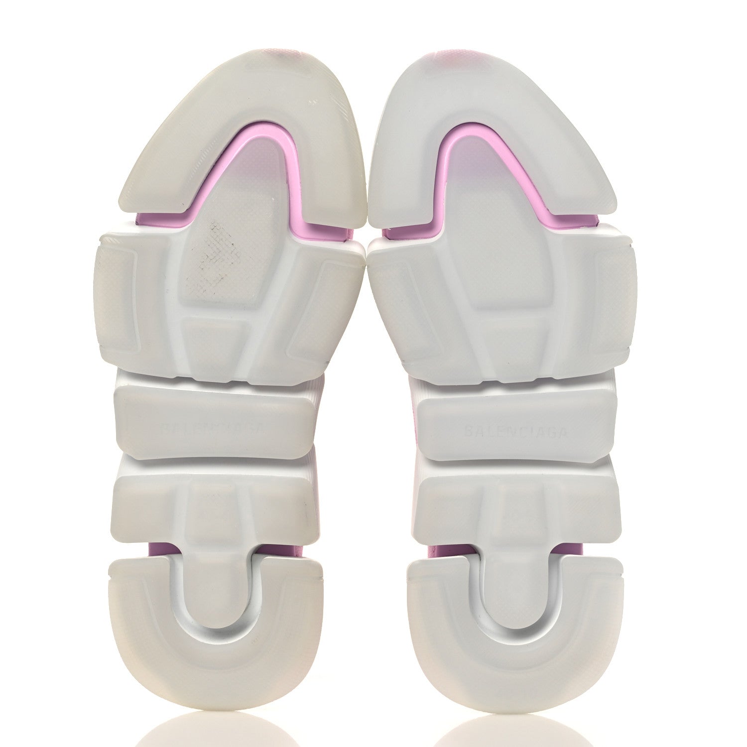 Balenciaga Technical 3D Recycled Knit Bi-Color Womens Speed 2.0 Transparent Sole Sneakers 40 Pink White 5 of 8