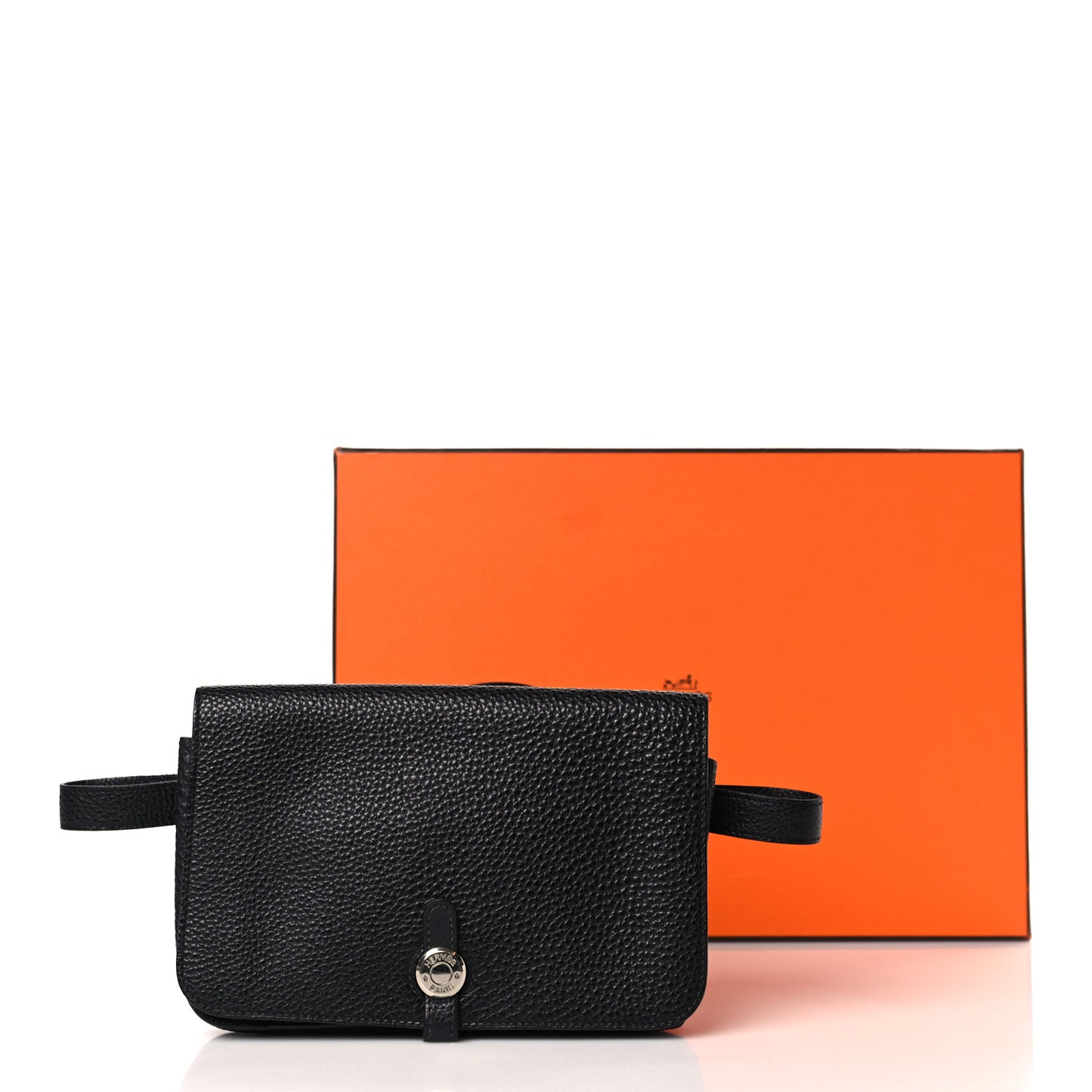 Togo Dogon Wallet Waist Pouch Black