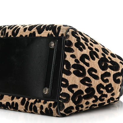 Louis Vuitton Jacquard Velvet Leopard Print Stephen Sprouse North South Bag Black 10 of 11