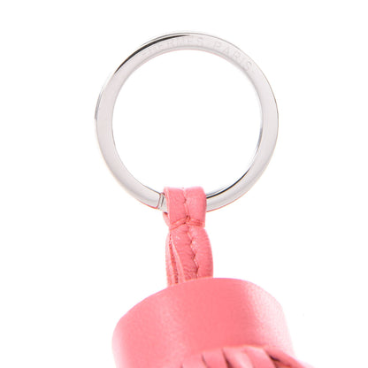 Hermes Lambskin Carmen Tassel Key Holder Rose Azalee 3 of 4