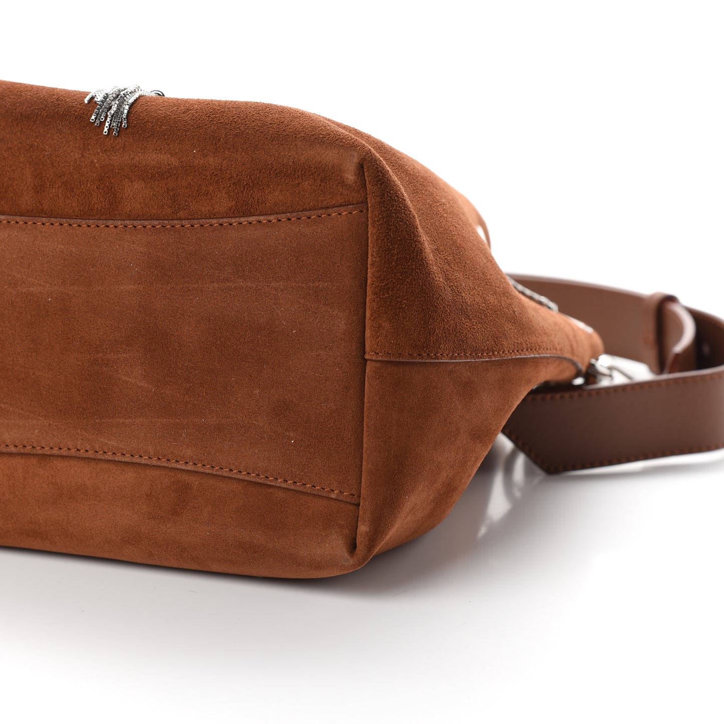 Suede Bon Bon Bucket Dark Tan