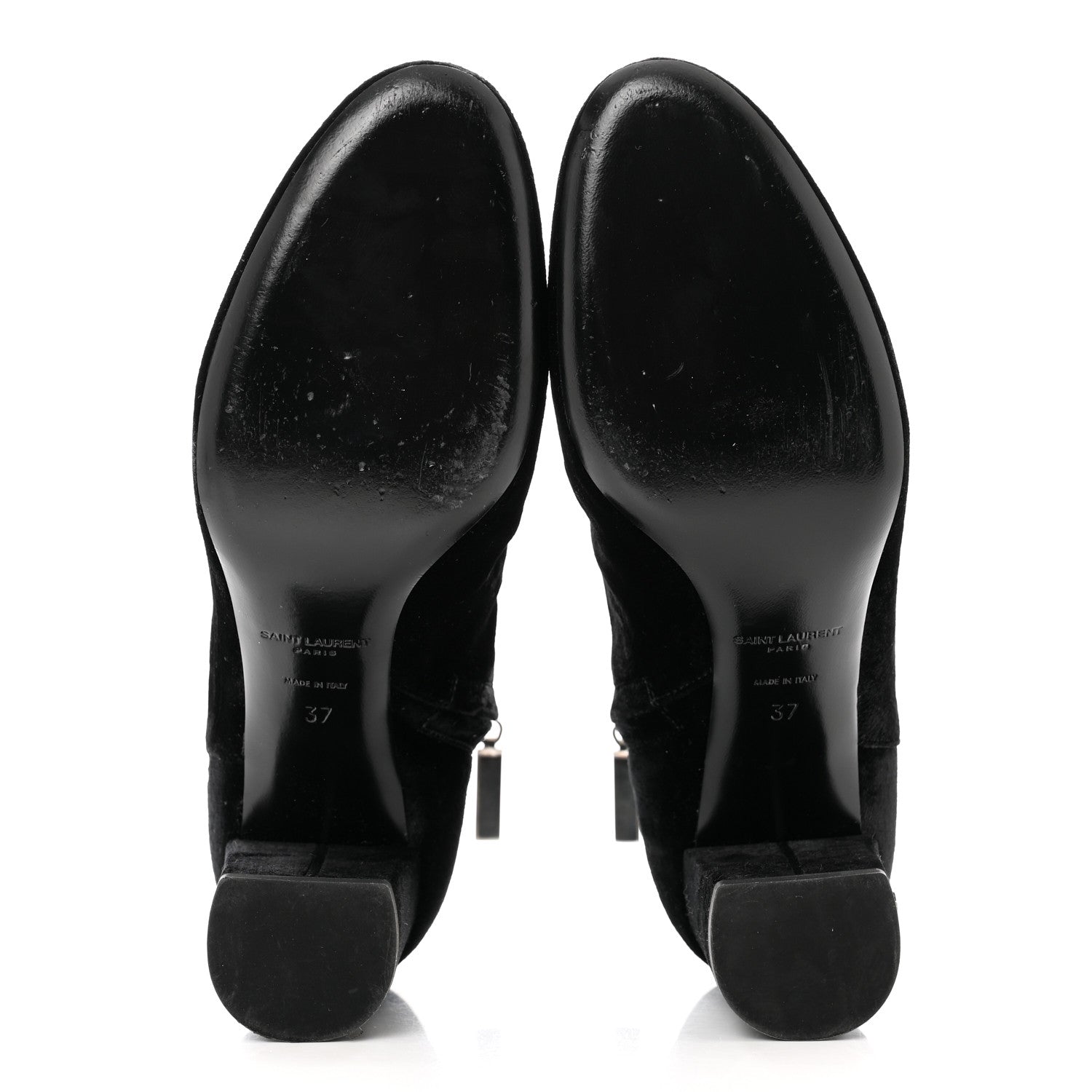 Saint Laurent Velvet Loulou Ankle Boots 37 Black 5 of 9