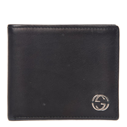 Gucci Calfskin Interlocking G Bi-Fold Wallet Black 1 of 11