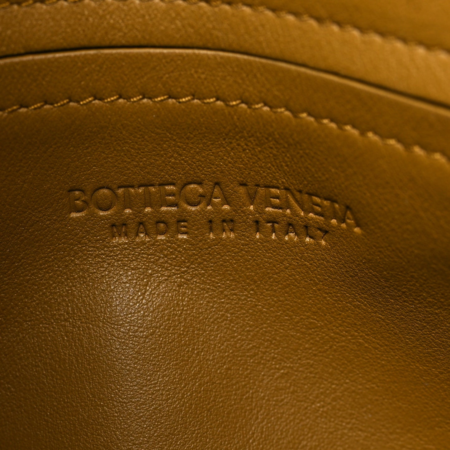 Nappa Intrecciato Portfolio Clutch Mustard