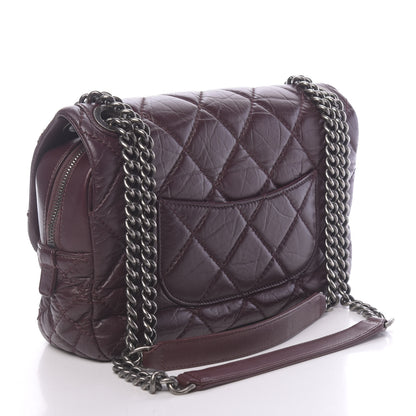Chanel Aged Calfskin Medium New Portobello Flap Burgundy 3 of 10