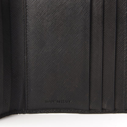 Prada Saffiano Metal Tri-Fold Wallet Black 6 of 8
