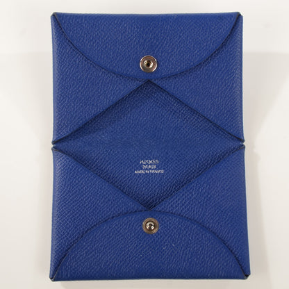 Hermes Epsom Calvi Card Case Bleu Electrique 5 of 7
