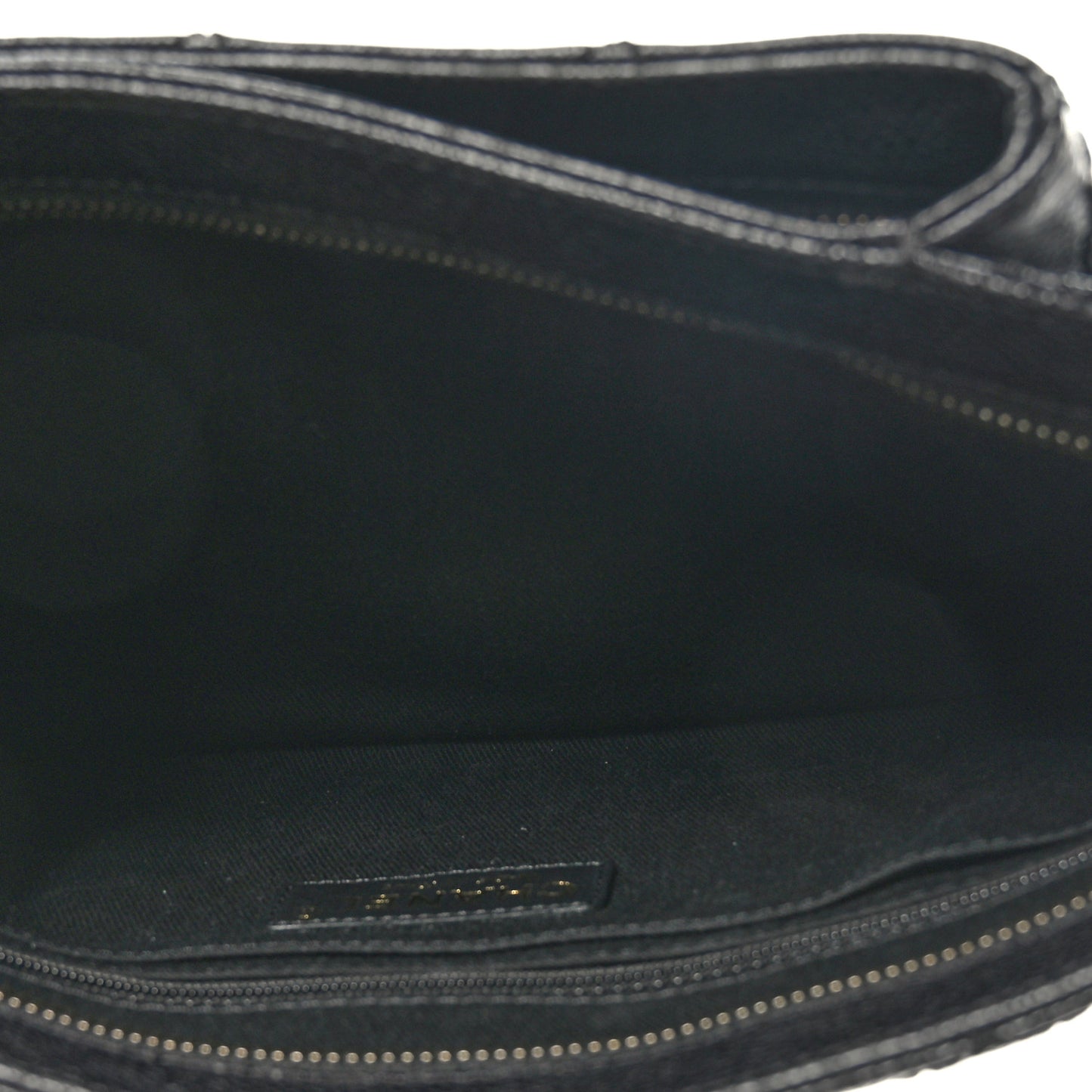 Caviar Quilted Coco Pleats Clutch Black