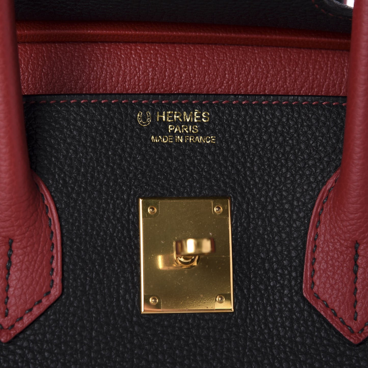 Togo Horseshoe Birkin 35 Black Rouge Grenat