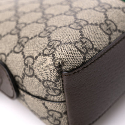 Gucci GG Supreme Monogram Textured Dollar Calfskin Web Small Ophidia Dome Shoulder Bag Beige Ebony New Acero 10 of 16