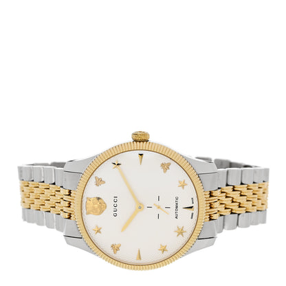 Gucci Stainless Steel 40mm G-Timeless Two Tone Charm Automatic Watch 2 of 5