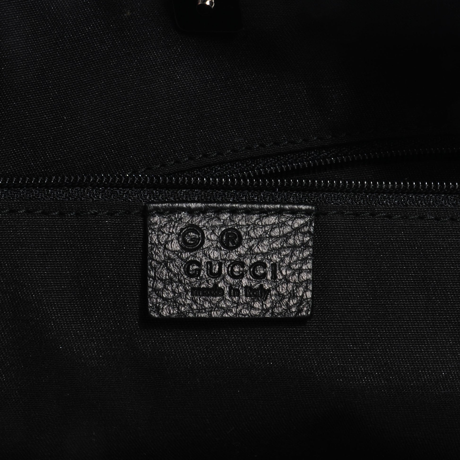 Gucci Denim Monogram Large Abbey Tote Black 6 of 7