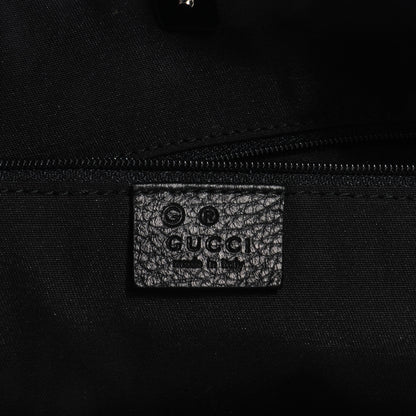 Gucci Denim Monogram Large Abbey Tote Black 6 of 7