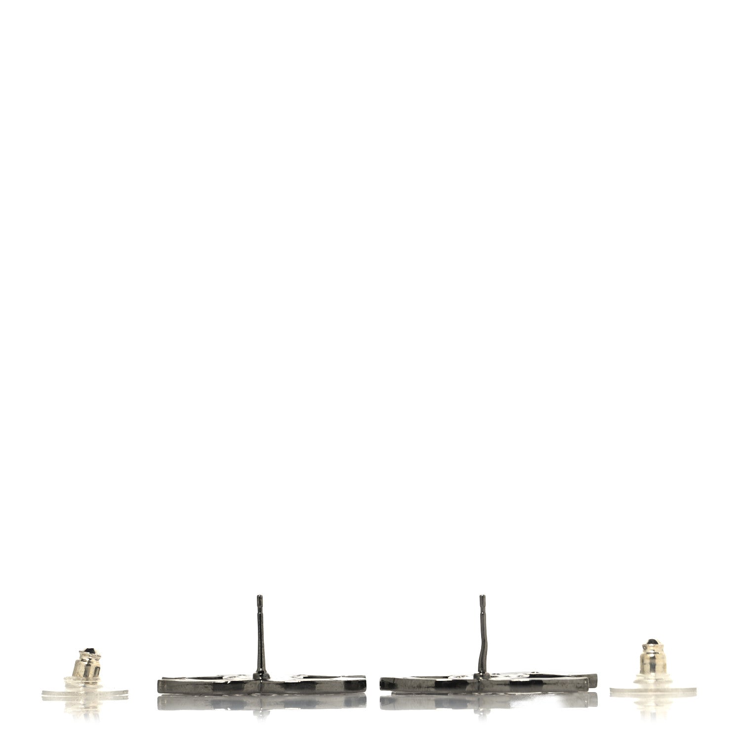 Chanel Ruthenium Crystal CC Earrings 3 of 5