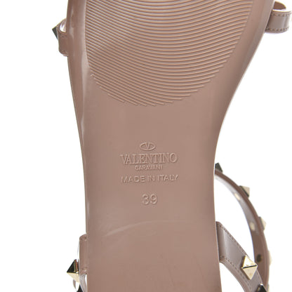 Valentino Garavani PVC Jelly Rockstud Caged Sandals 39 Poudre 7 of 7