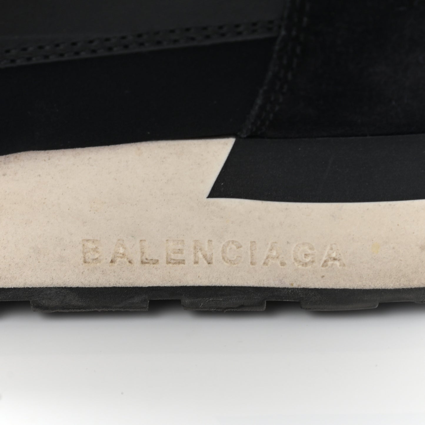 Mesh Calfskin Neoprene Suede Womens Race Runner Sneakers 40 Black