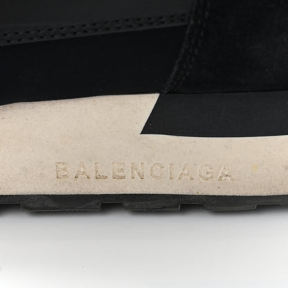 Balenciaga Mesh Calfskin Neoprene Suede Womens Race Runner Sneakers 40 Black 8 of 21