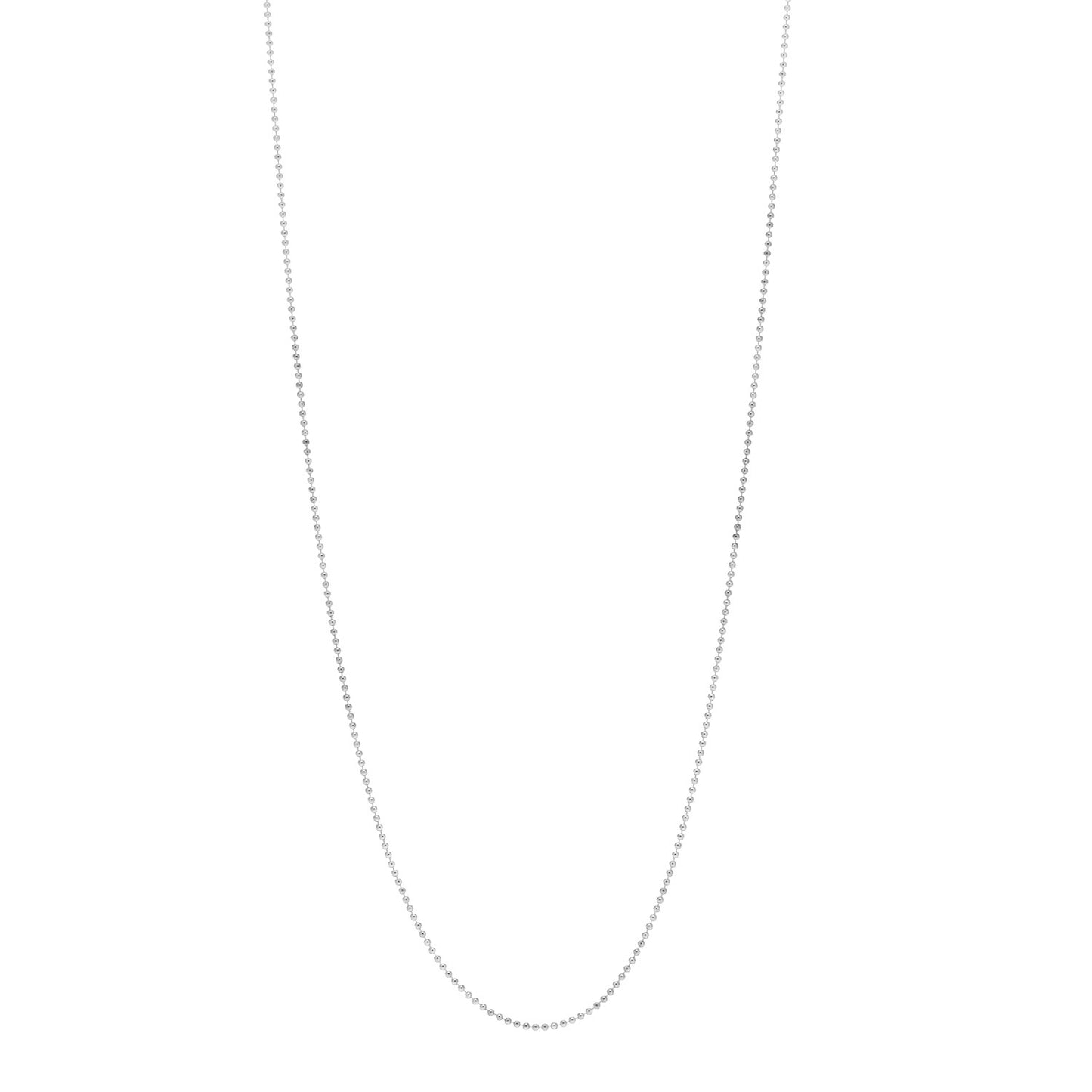 Sterling Silver Bead Chain Necklace 20"