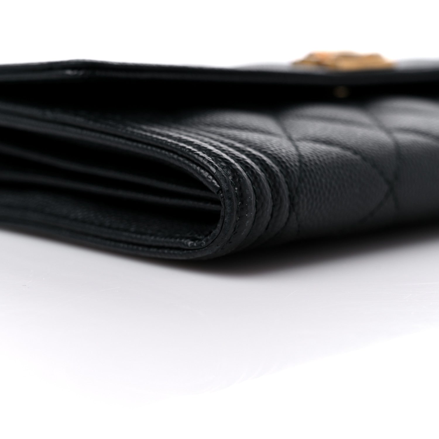 Chanel Caviar Quilted Long Boy Flap Wallet Black 9 of 13