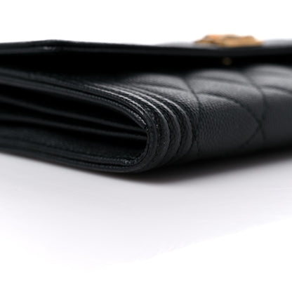 Chanel Caviar Quilted Long Boy Flap Wallet Black 9 of 13