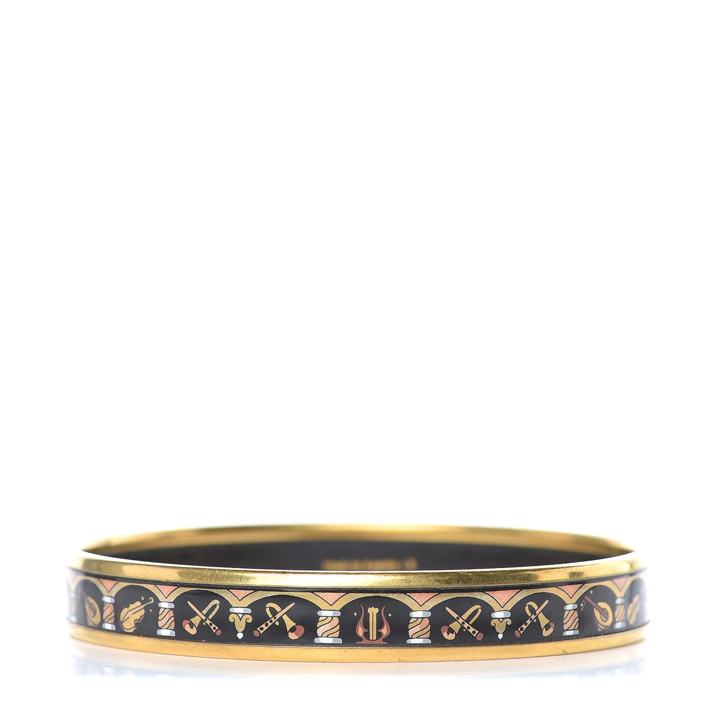 Enamel Printed Narrow Musical Instruments Bracelet 70