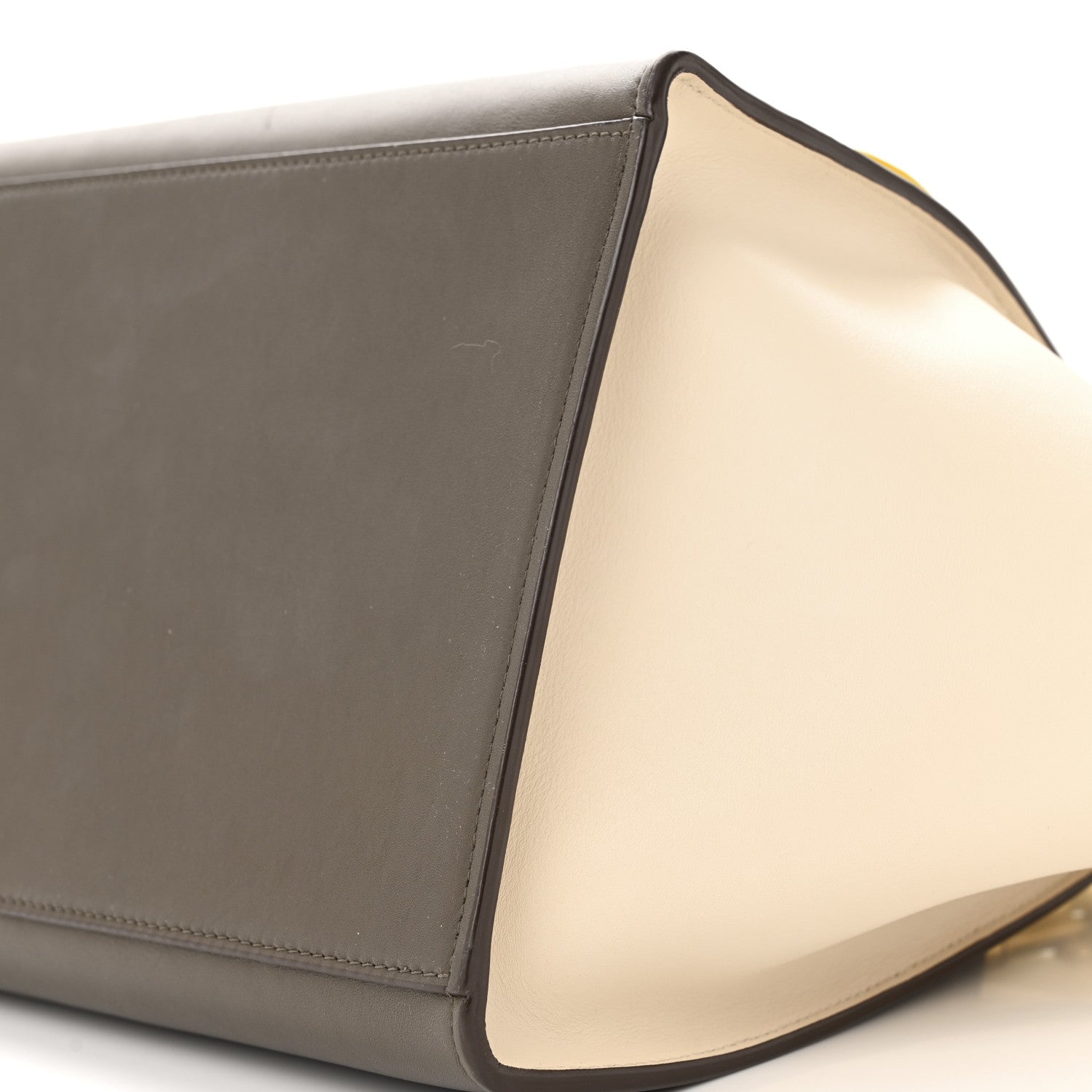 Celine Elephant Calfskin Small Tri-Color Trapeze Yellow 9 of 12