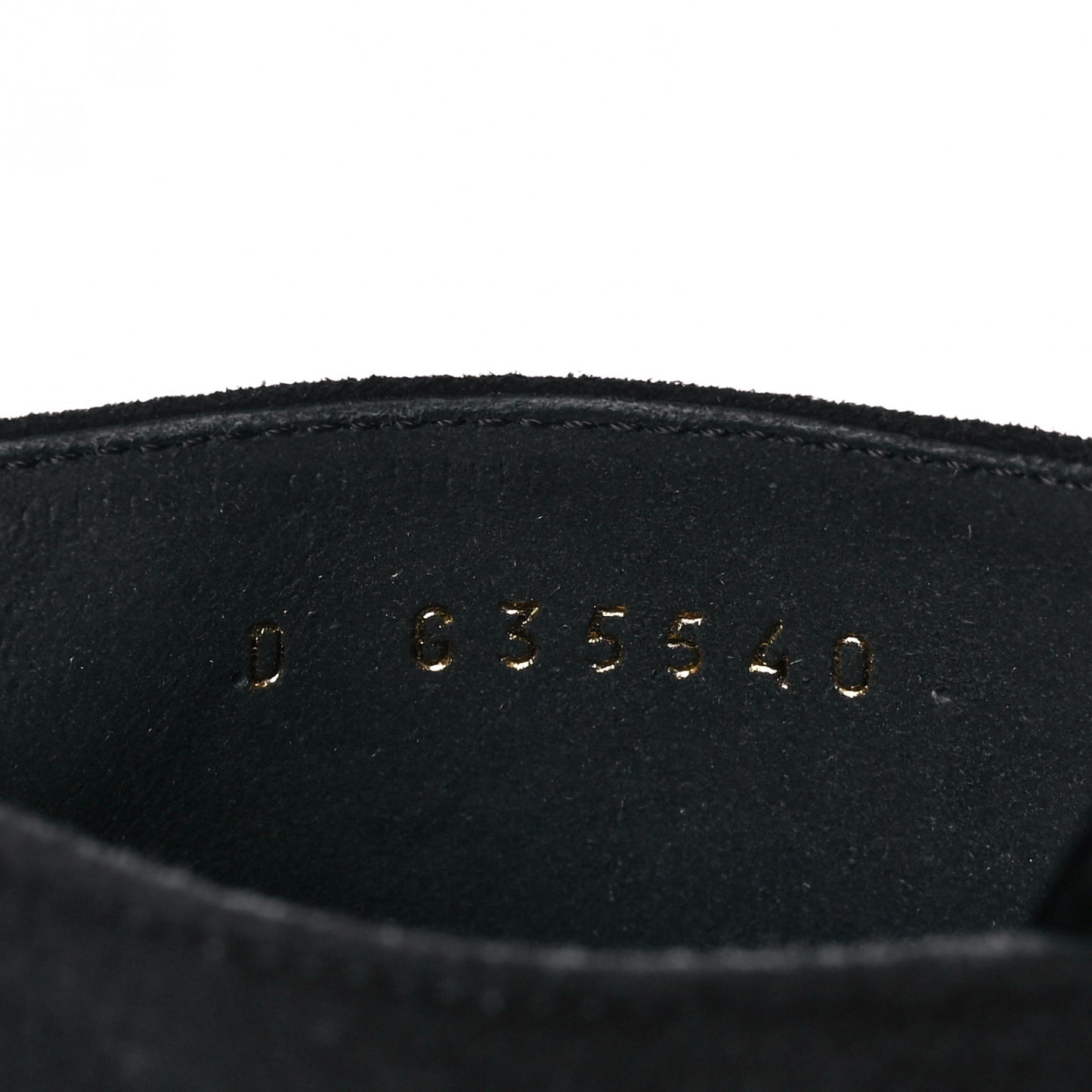 Suede Patent Calfskin Cap Toe Pearl Mule 35.5 Black