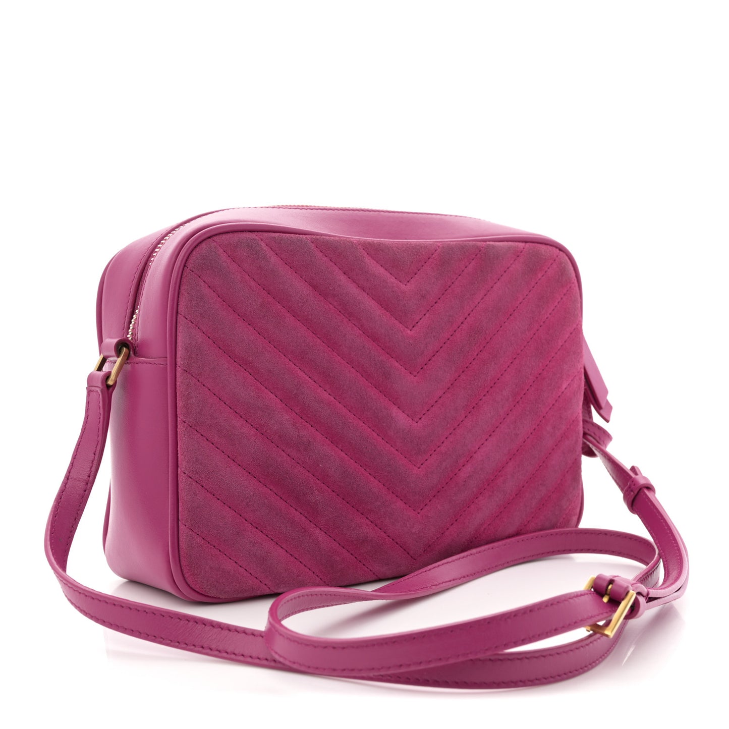 Suede Matelasse Monogram Lou Camera Bag Rose