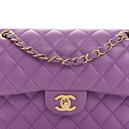 Chanel Caviar Quilted Small Double Flap Purple 8 of 10