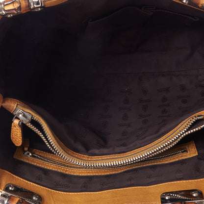 Gucci Monogram Medium Bamboo Bar Tote Yellow 4 of 8