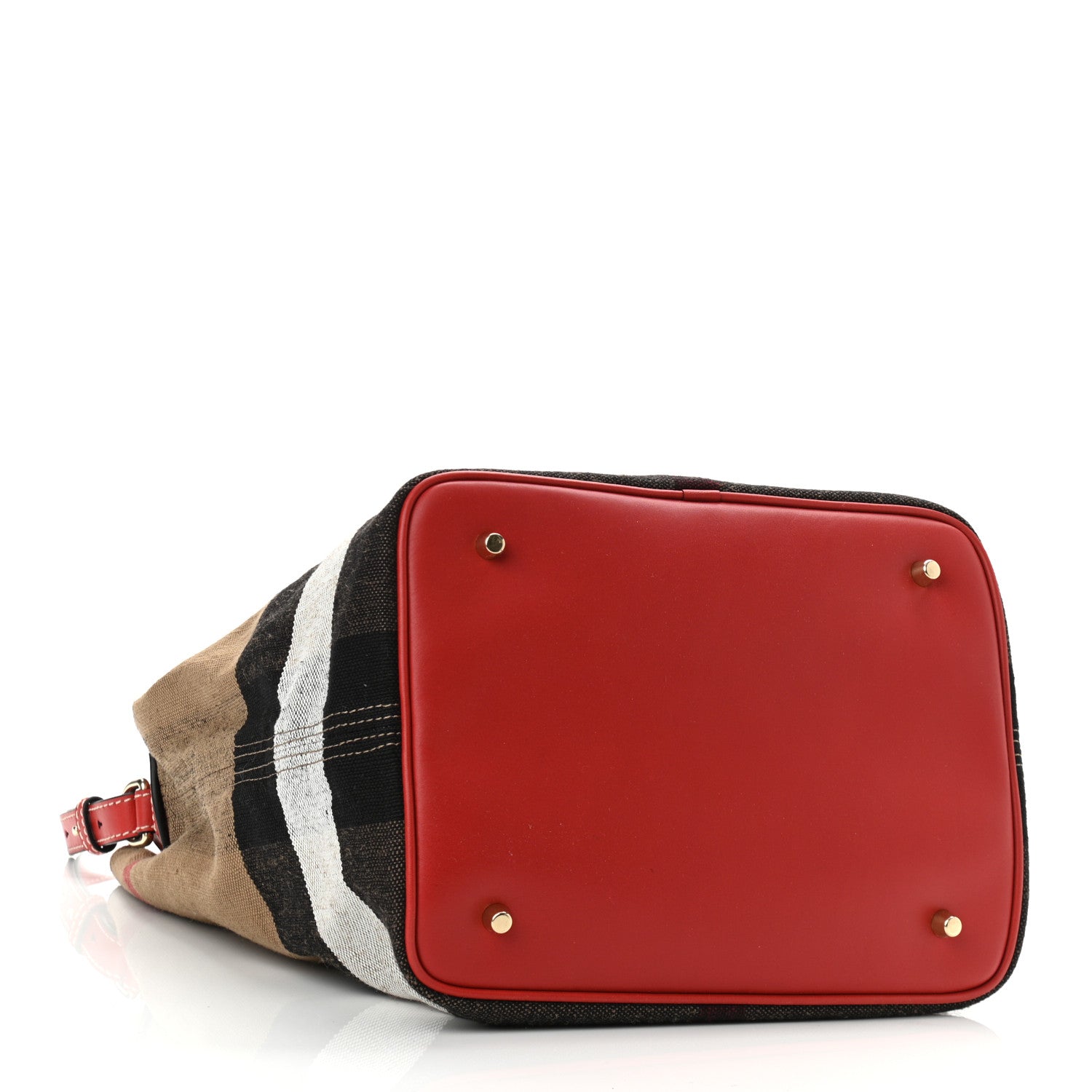 Burberry Canvas Mega Check Medium Ashby Hobo Cadmium Red 5 of 9