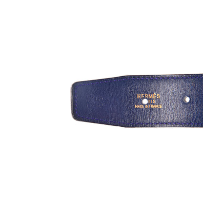 Hermes Box Chamonix 32mm H Belt 65 Black Bleu Marine 6 of 6