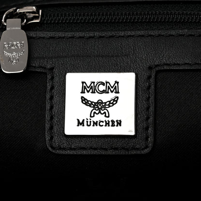 MCM Striped Visetos Medium Stark Backpack Black Phantom Grey 6 of 9