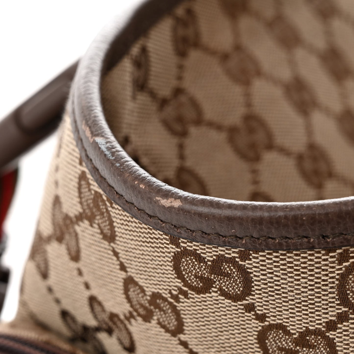 Monogram Web Medium Diaper Bag Beige Ebony