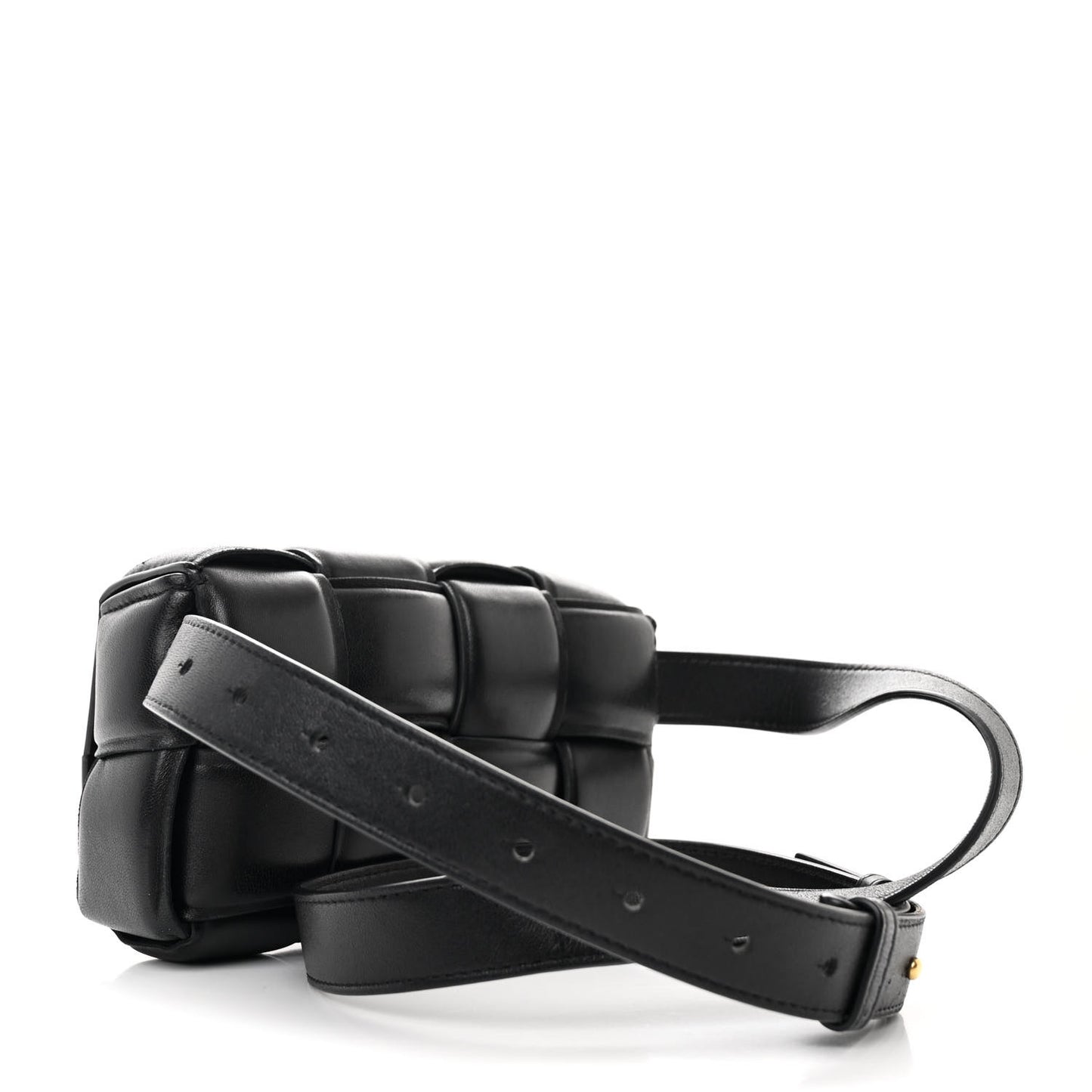 Nappa Maxi Intrecciato Padded The Belt Cassette Bag Black