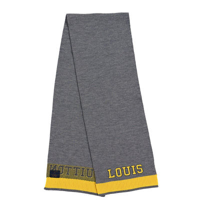 Louis Vuitton Wool Cashmere Echarpes Scarf Grey Yellow 2 of 3