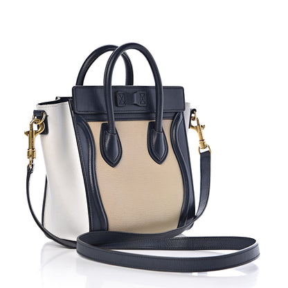 Celine Goatskin Smooth Calfskin Nano Tri-Color Luggage Firefly 3 of 25