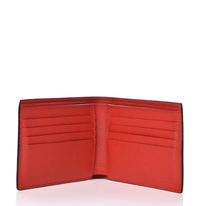 Fendi Vitello Elite Monster Eyes Inlay Bi-Fold Wallet Black Giallo Rosso 5 of 9