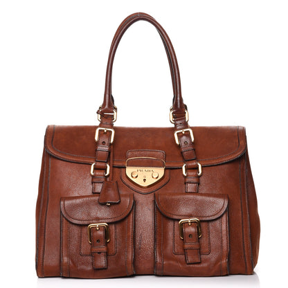 Prada Buffalo Briefcase Palissandro 1 of 11