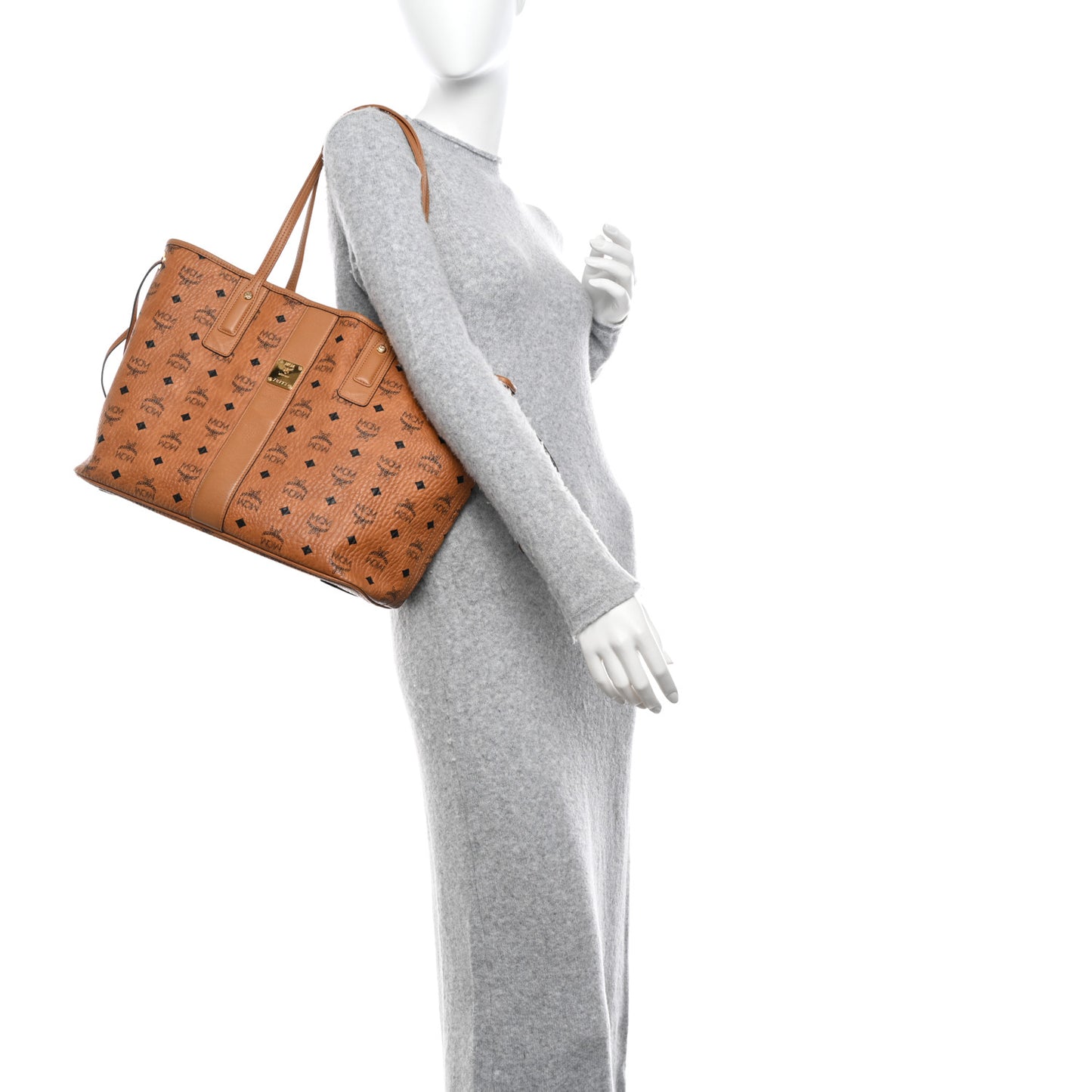 Visetos Medium Liz Reversible Shopper Tote Cognac