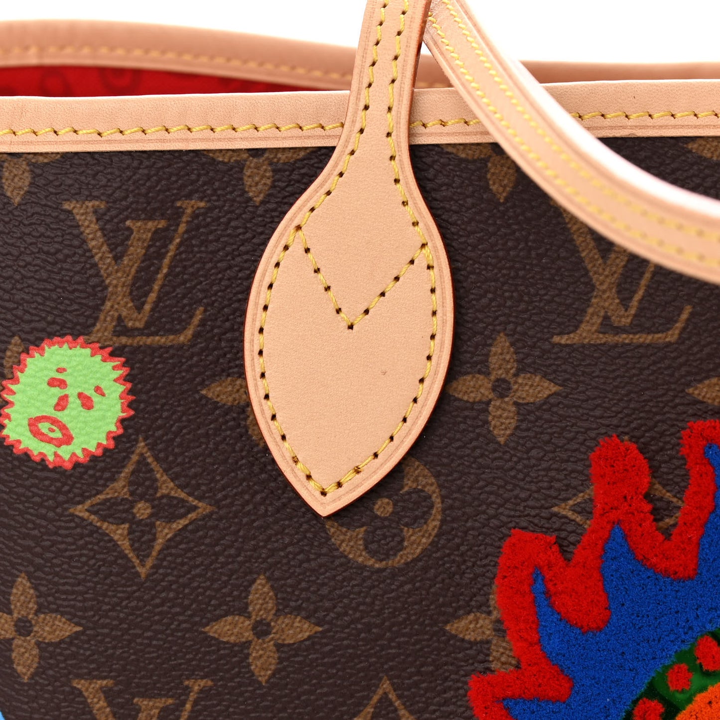 LV X YK Monogram Faces Neverfull MM