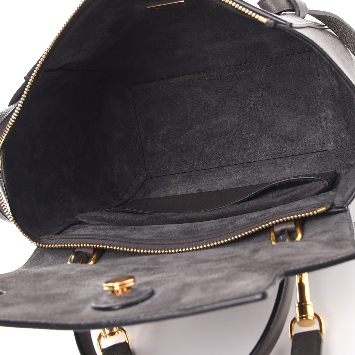 Baby Grained Calfskin Micro Belt Bag Grey