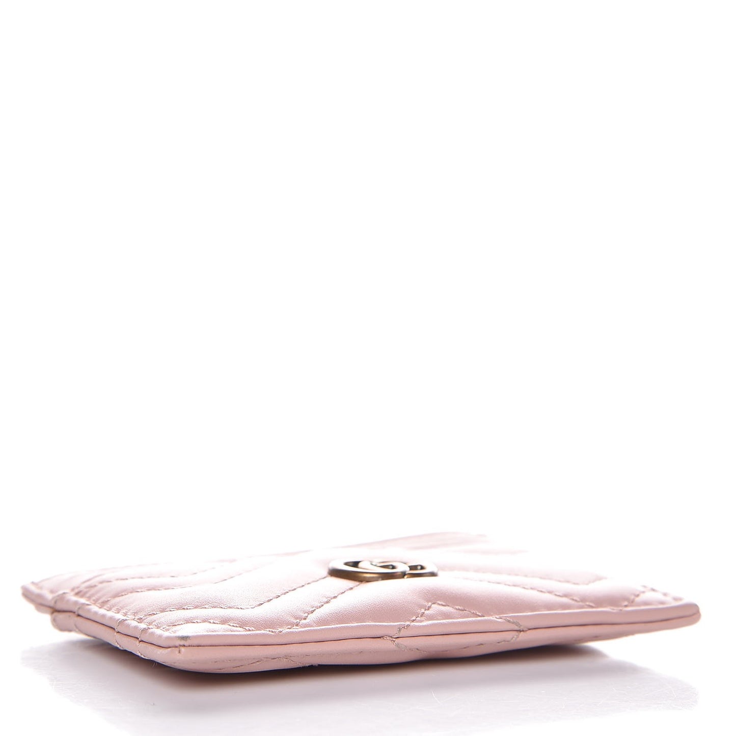 Calfskin Matelasse GG Marmont Card Holder Perfect Pink