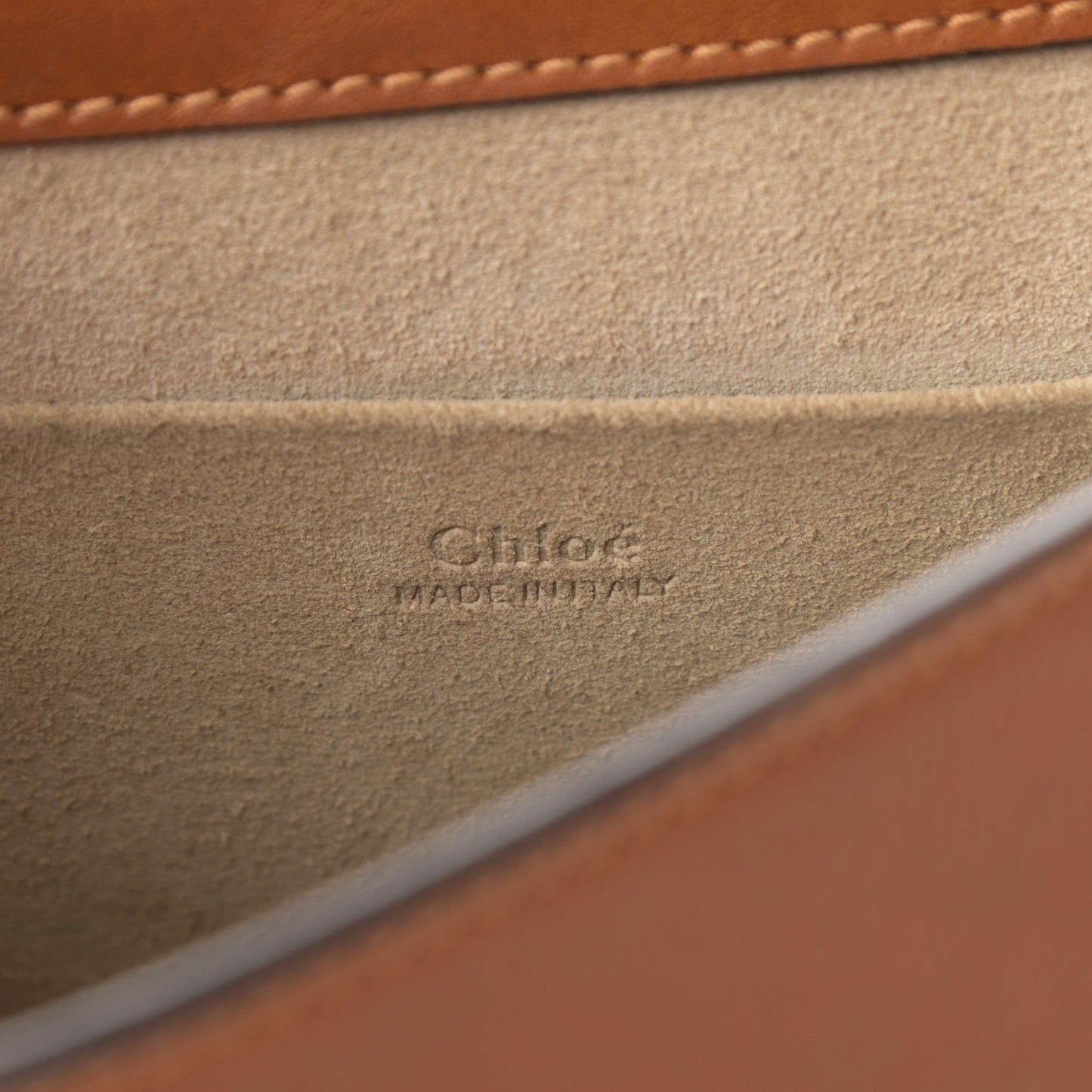 Calfskin Suede Medium Nile Bracelet Bag Caramel
