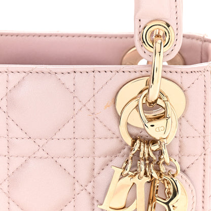 Christian Dior Metallic Lambskin Cannage Mini Lady Dior Lotus 12 of 12
